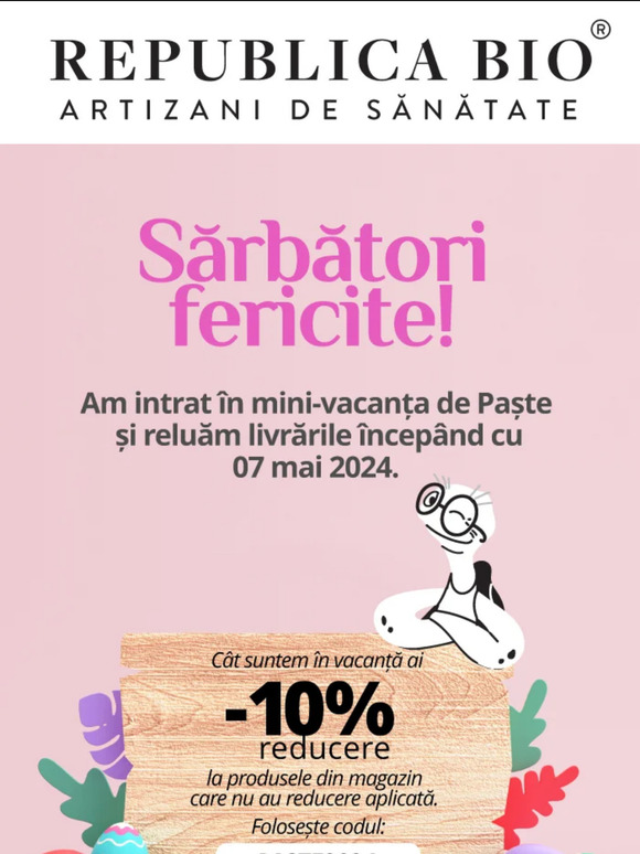 🌼Sărbători fericite și un discount pentru vacanță!🎉