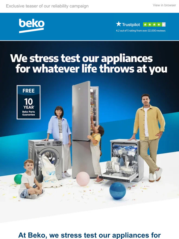 *NEW* —, be the first to watch Beko's reliability TV ad!