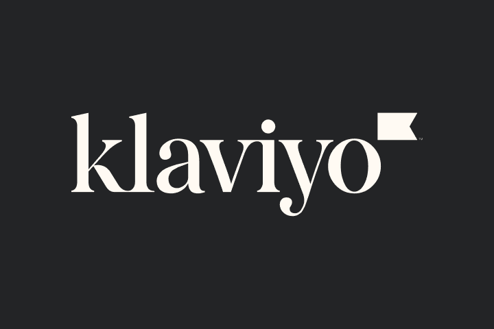 klaviyo logo on black background