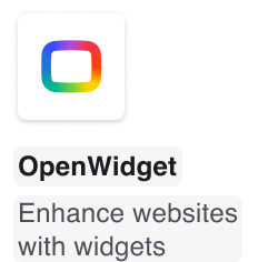 OpenWidget: Enhance websites with widgets