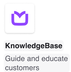 KnowledgeBase: Guide and educate customers