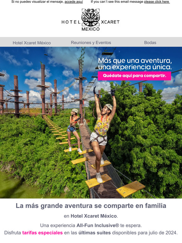 Disfruta tarifas especiales para julio 2024