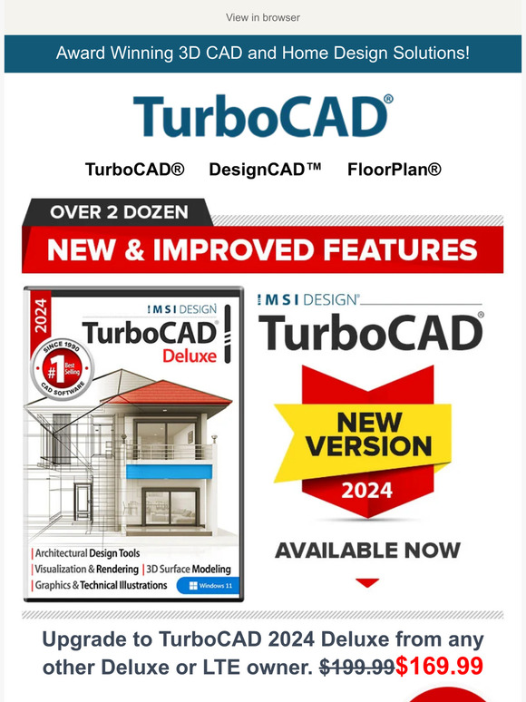 TurboCAD 2024 Deluxe is Now Available