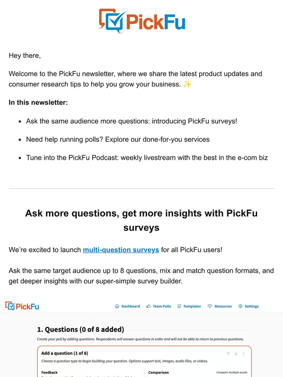 What’s new in PickFu: April updates