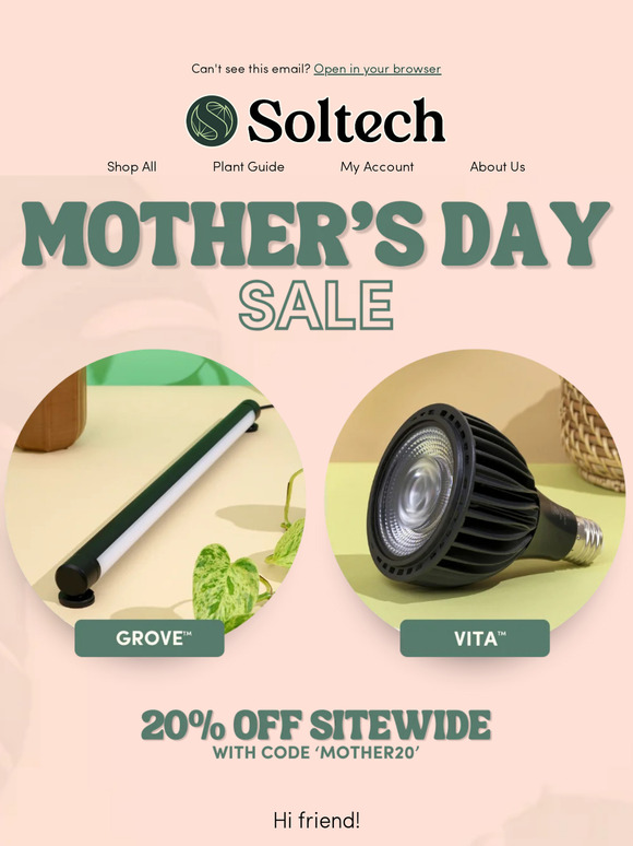 Brighten Mom's Day with Plant Lights - Get 20% OFF Now!  💖🌱