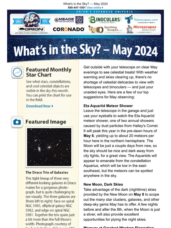 What's In The Sky - May 2024