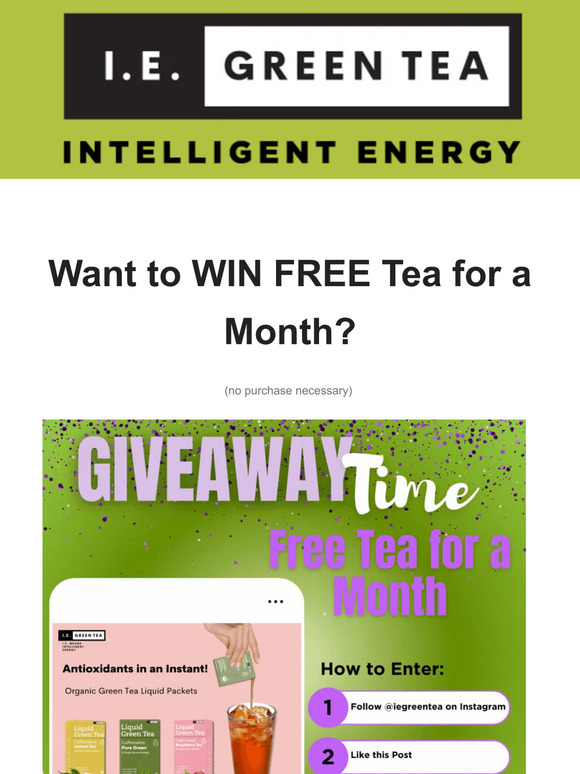 WIN a FREE Month of Green Tea! 🎁