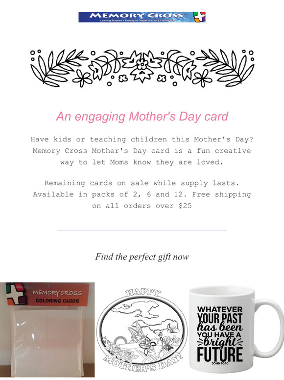 Create Lasting Memories This Mother's Day with Our Colorable Endless Loop Memory Cross Card!