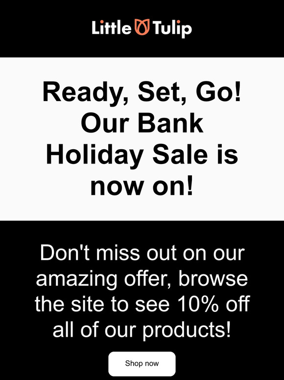 Ready, Set, Go! Our sale is now on!
