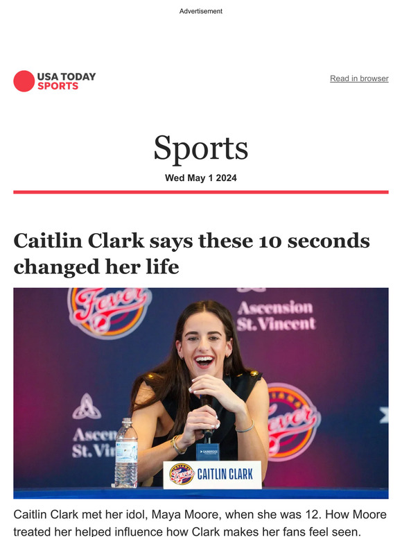 USA TODAY Caitlin Clark says these 10 seconds changed her life Milled