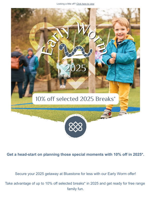 Bluestone: 10% off 2025 breaks with our early worm offer | Milled