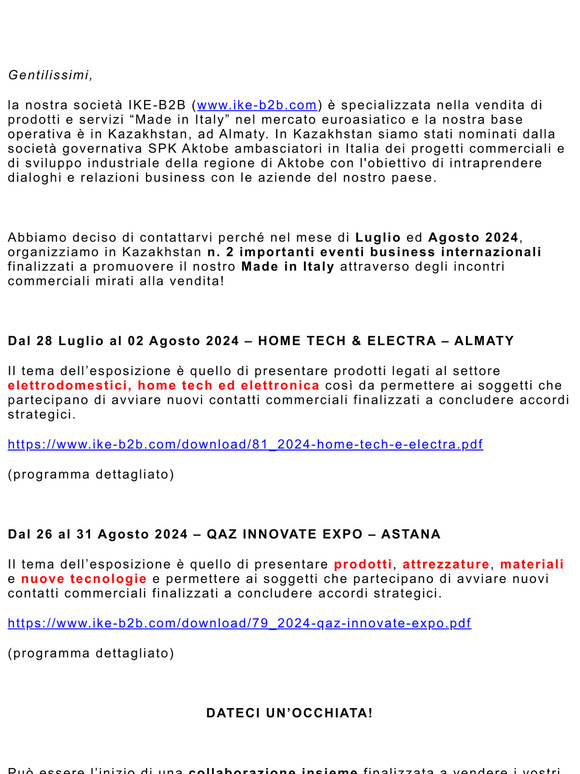 Eventi Business: Elettrodomestici - Elettronica - Smart Home - Servizi Innovativi