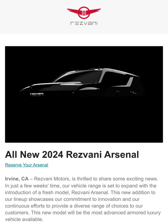 All new 2024 Rezvani Arsenal
