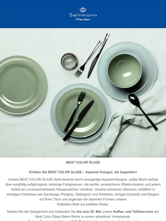 BEAT Tafel- & Kaffeeservice | Newsletter Seltmann Weiden Shop