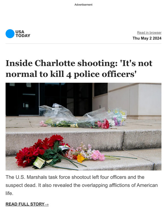 USA TODAY: Top Stories: How the Charlotte shooting happened: Police