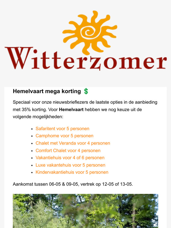 Hemelvaart mega aanbieding