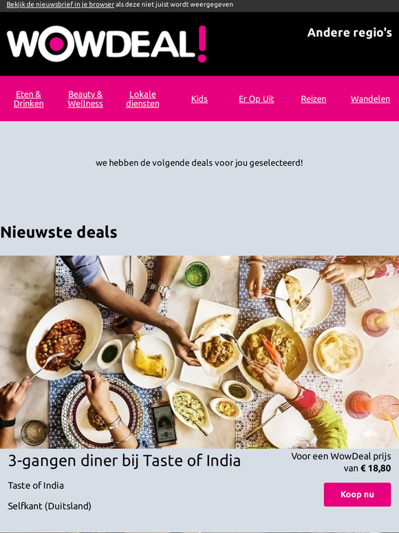 3-gangen diner bij Taste of India Selfkant | 2 heerlijke ijscoupes naar keuze bij het Munsteriëske
