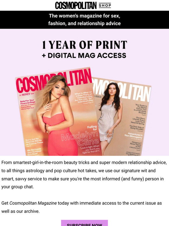 Cosmopolitan: Let’s Make Things Official. Subscribe to Cosmopolitan Mag ...