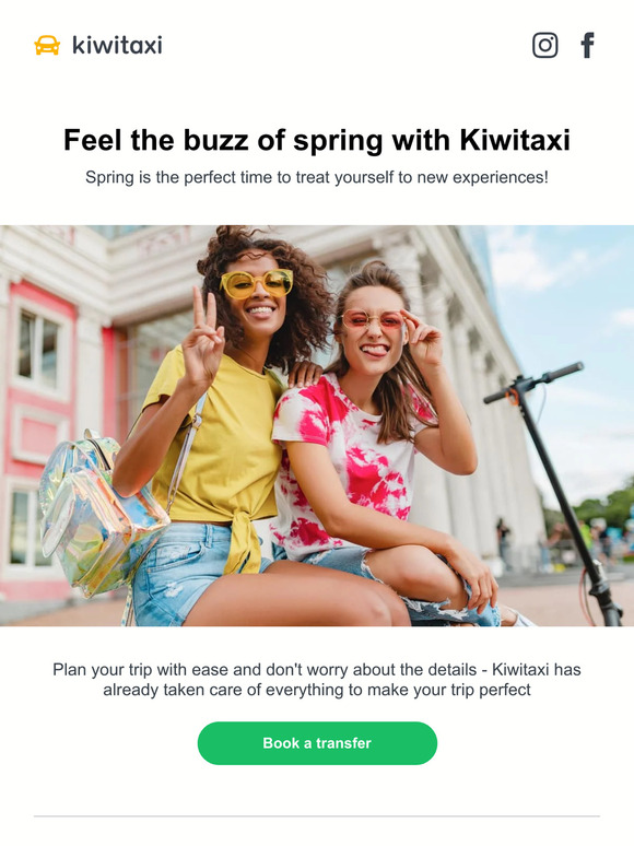 Feel the buzz of spring with Kiwitaxi 🍀