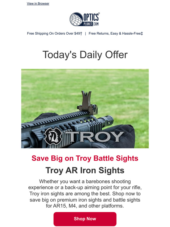 Troy Iron Sights InStock & On Sale! Milled