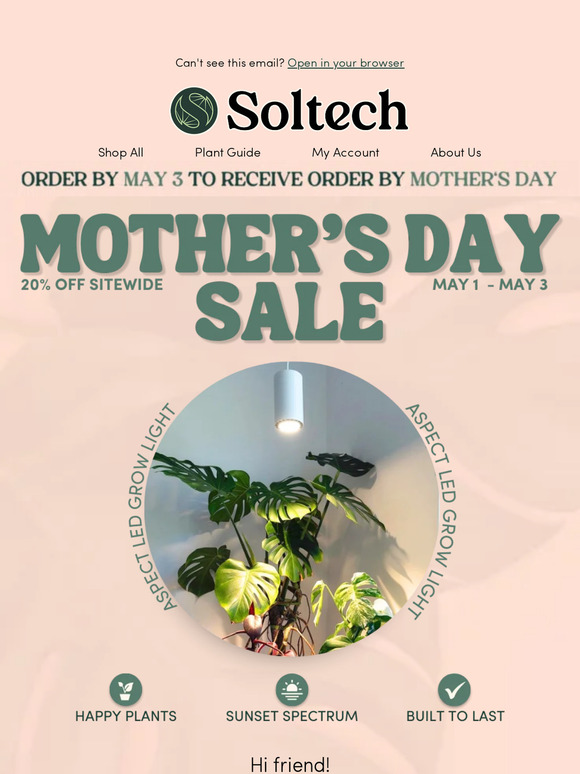 Final Day: 20% OFF + Receive by Mother's Day 🚚