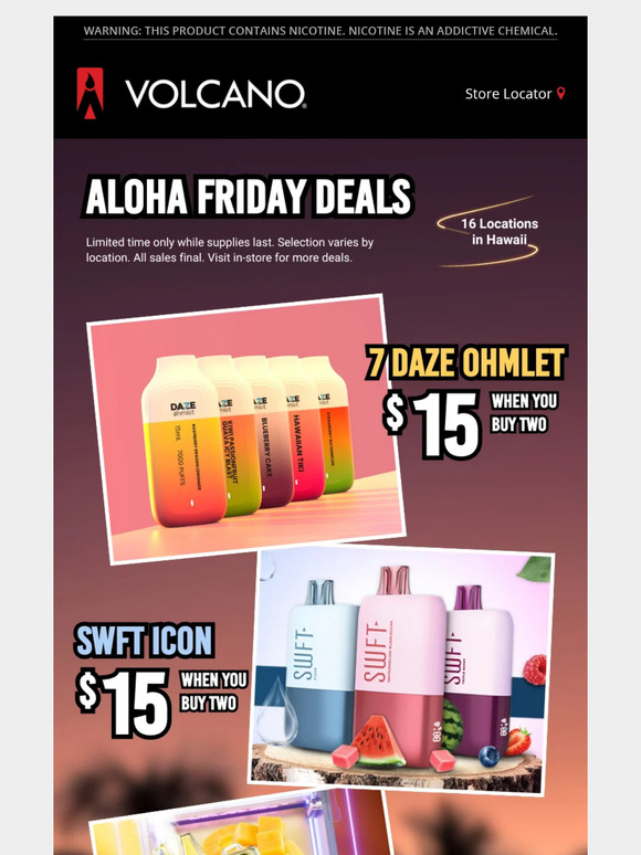 Aloha Friday 🔥 $15 Deals