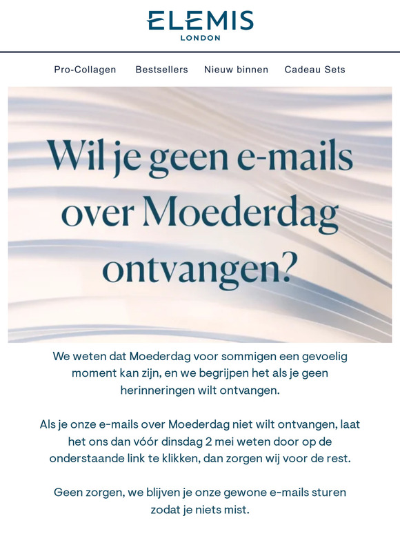 Wil je afzien van Moederdag e-mails?
