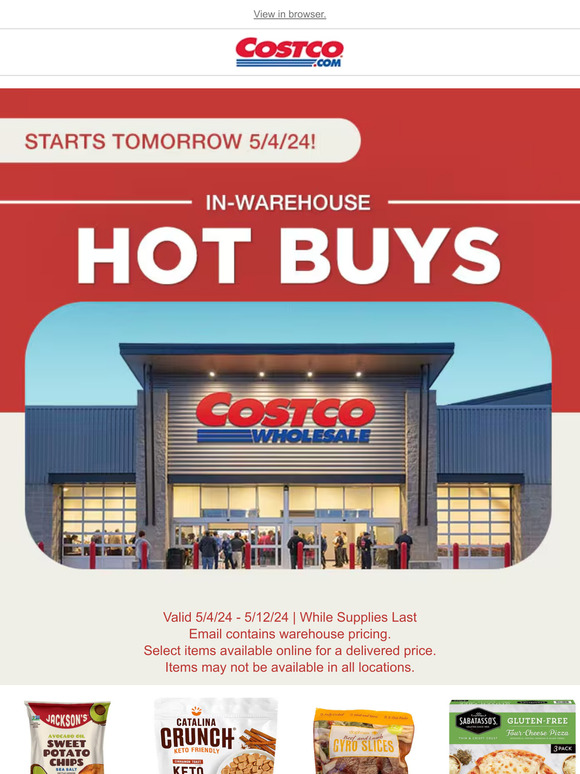 Costco Sneak a Peek of Tomorrow's InWarehouse Hot Buys! Milled