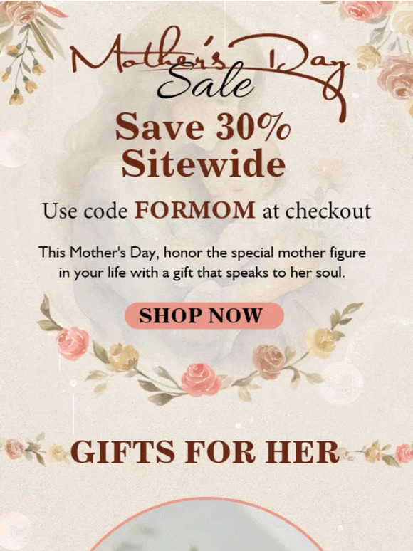 Mother's Day MEGA SALE FOR YOU >>> 30% Off Sitewide✨