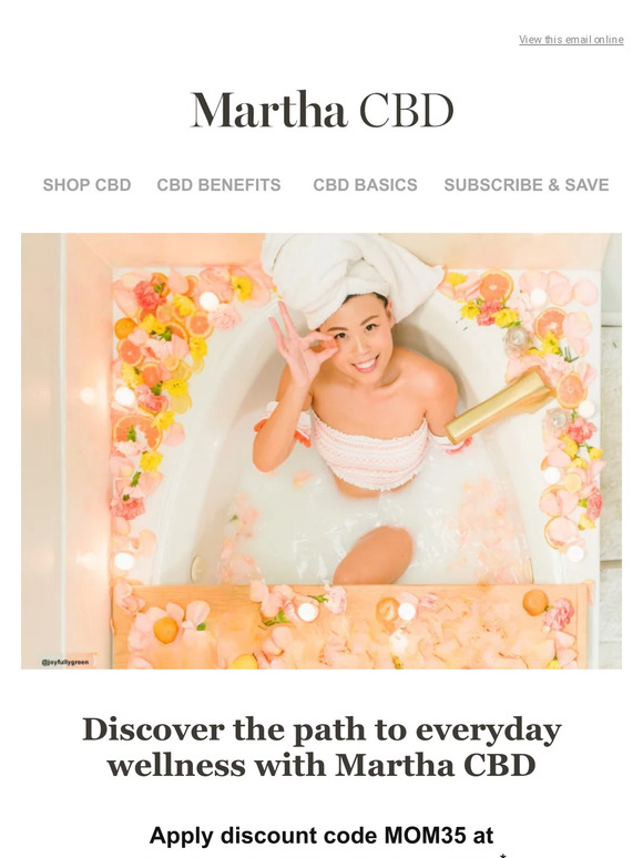 Save 35% on select CBD with code MOM35