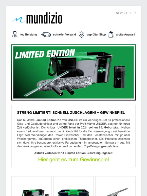 UNGER Limited Edition Glasreinigungsset