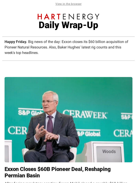 Hart Energy: Daily Wrap-Up: Exxon Closes $60B Pioneer Deal, Reshaping ...