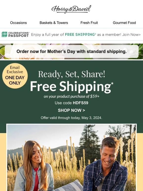 Harry & David Email Newsletters Shop Sales, Discounts, and Coupon Codes