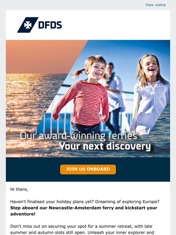 Take a break - plan your European holiday with DFDS 🗺