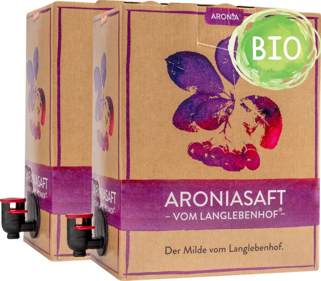 Image of DOPPELPACK BIO-Aroniasaft 3 Liter - Bag in BOX
