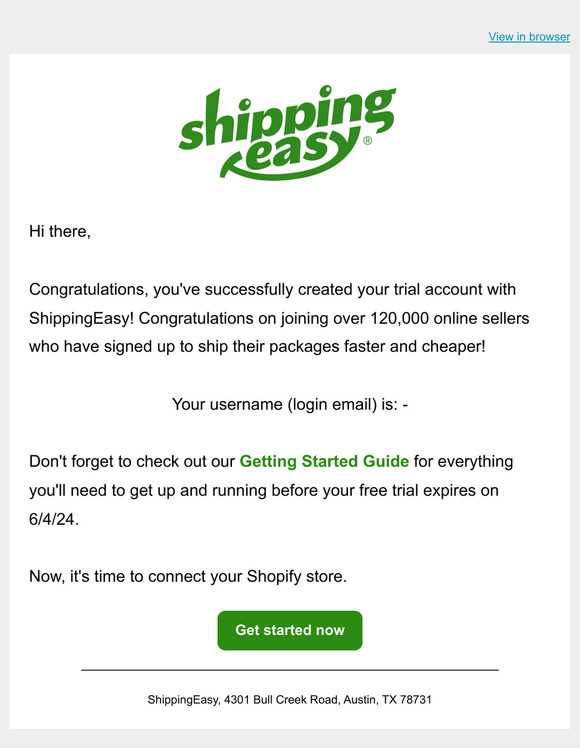 Welcome to ShippingEasy
