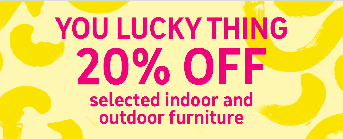 20% off indoor & outdoor furniture