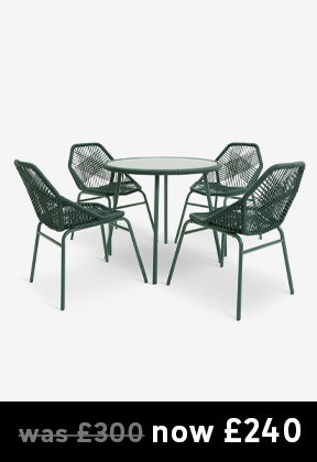 Habitat Hector 4 Seater Rattan Effect Patio Set