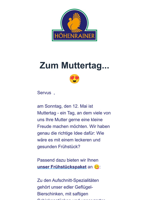 Nächsten Sonntag ist Muttertag🥰