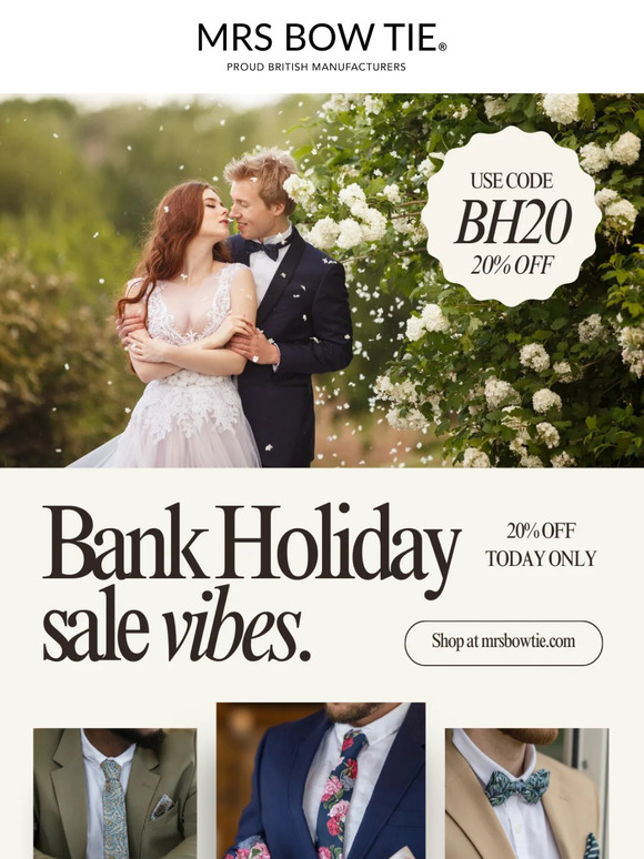 Bank Holiday Sale : 1 Day Only