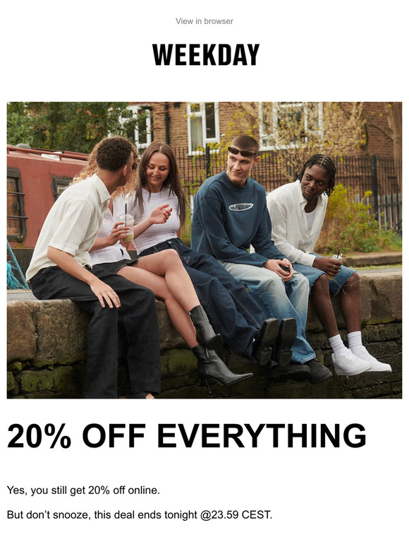 Last call | Students get 20% off everything