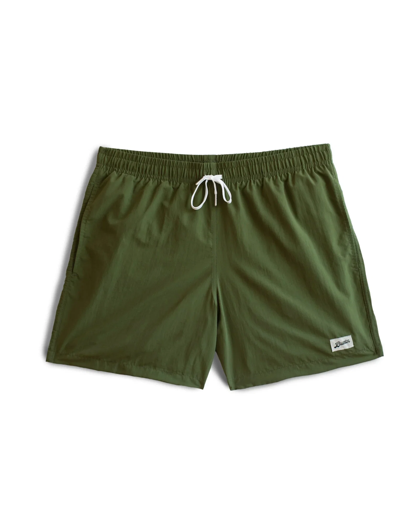 Image of Solid Olive Swim Trunk