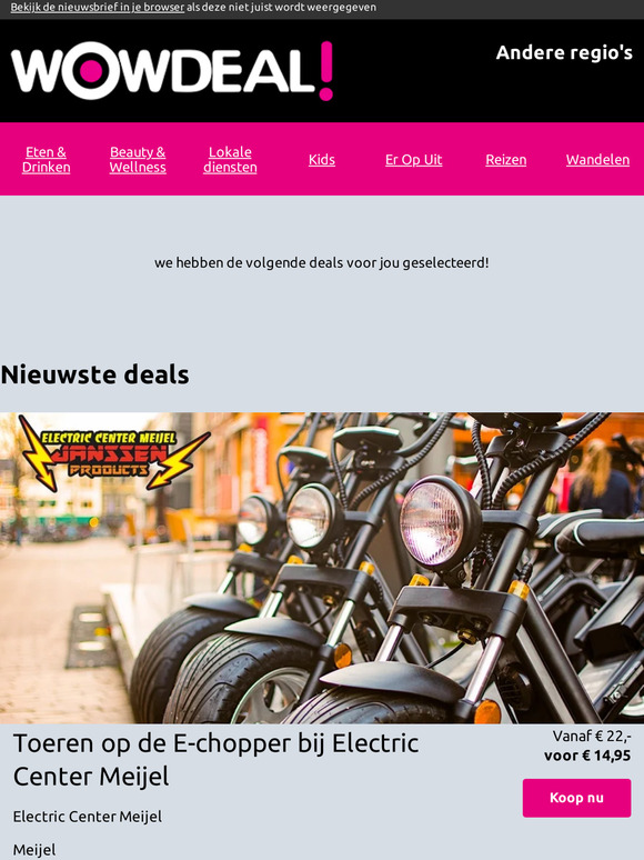 Toeren op de E-chopper bij Electric Center Meijel | High wine, High beer of High cocktail Bi-J Sanne
