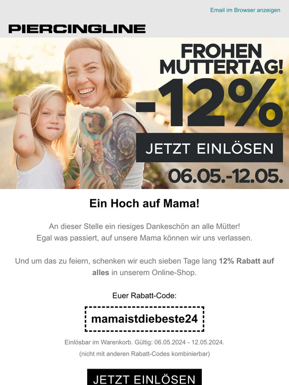 12% Rabatt zum Muttertag