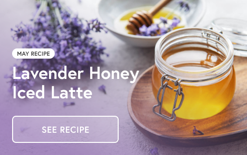 May Recipe Lavender Honey Iced Latte