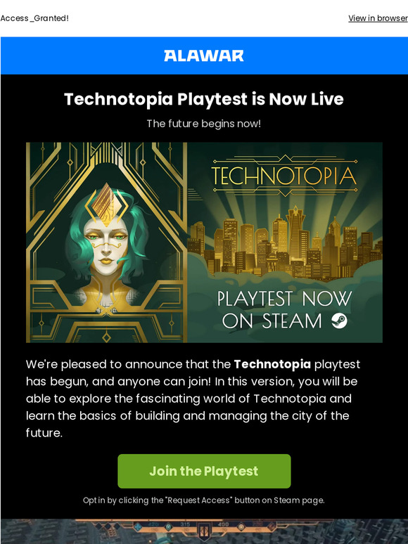Join the Technotopia playtest now🏗️