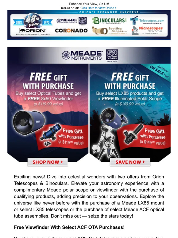 Unlock Precision with Free Meade Gear Inside