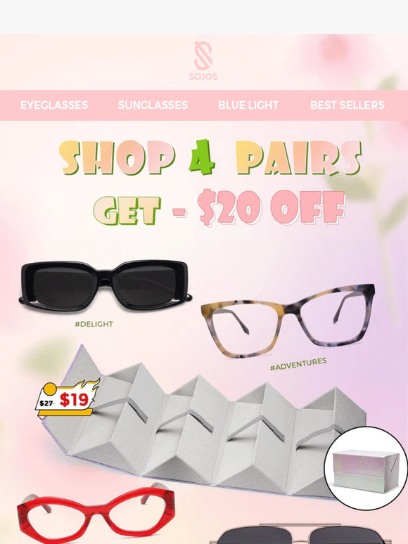 💰 Save $20 on 4 Pairs of Your Choice! 😎✨