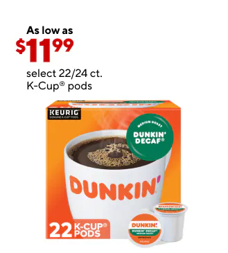Select 22/24 CT K-Cups as low as $11.99