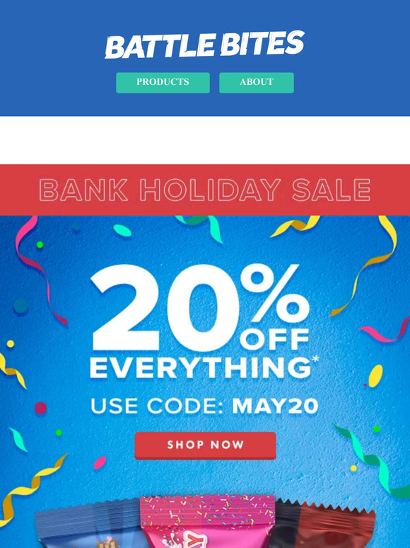 🍫Last Chance! Our 20% Off Battle Bites Sale Ends Soon 😨